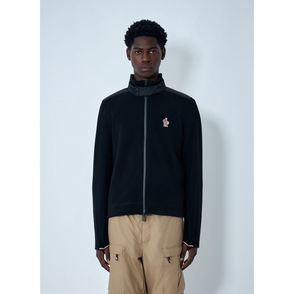 Moncler Grenoble Men Logo Patch Zip-Up Jacket